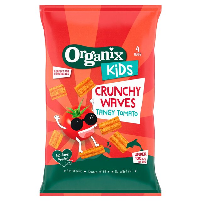 Organix KIDS Tomato Crunchy Waves Kids Snacks Multipack 3 years+ thumbnail 2