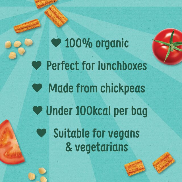 Organix KIDS Tomato Crunchy Waves Kids Snacks Multipack 3 years+ thumbnail 5