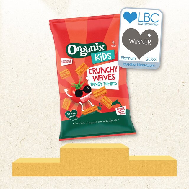 Organix KIDS Tomato Crunchy Waves Kids Snacks Multipack 3 years+ thumbnail 6