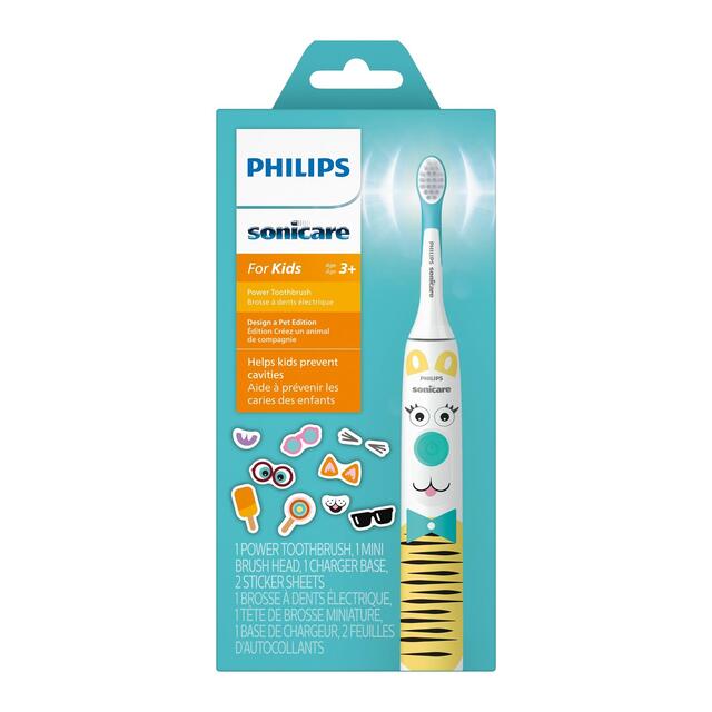 Philips Sonicare for Kids Electric Toothbrush,  Design a Pet Edition, White