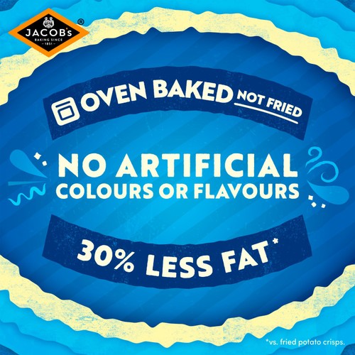 Jacobs Crinklys Salt & Vinegar 30% Less Fat Baked Snacks Multipack thumbnail 4