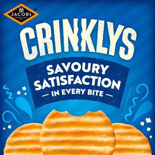 Jacobs Crinklys Salt & Vinegar 30% Less Fat Baked Snacks Multipack thumbnail 5