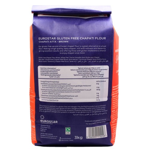 Eurostar Gluten Free Chapati Flour Brown thumbnail 2