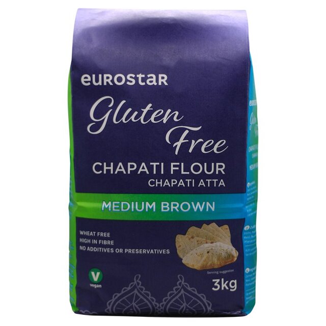 Eurostar Gluten Free Chapati Flour Medium Brown