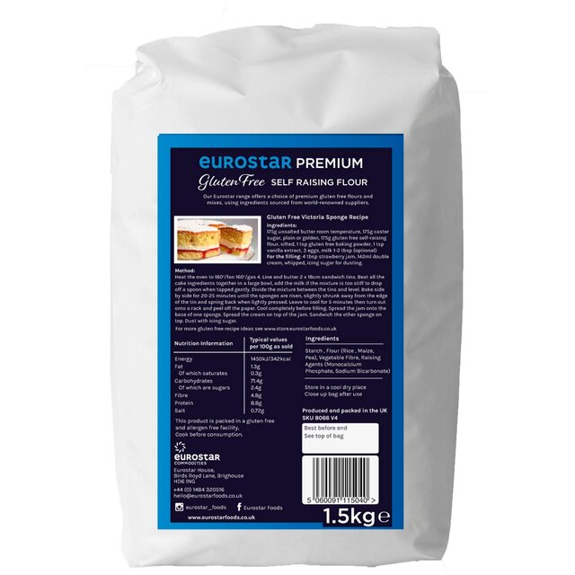 Eurostar Gluten Free Premium Self Raising Flour thumbnail 2