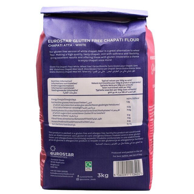 Eurostar Gluten Free Chapati Flour White thumbnail 2