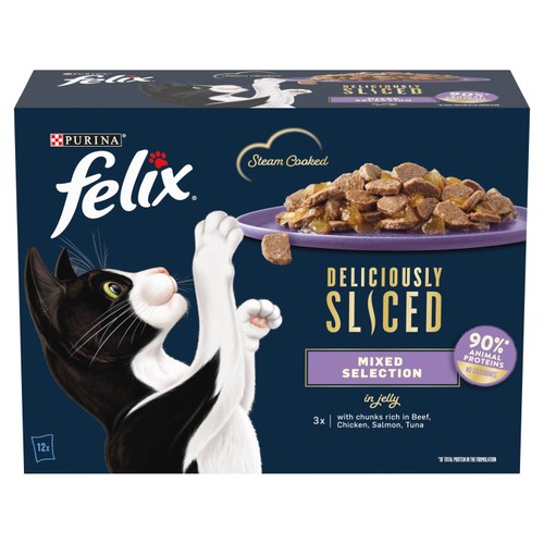 Felix Deliciously Sliced Mixed Selection in Jelly Wet Cat Food  thumbnail 2