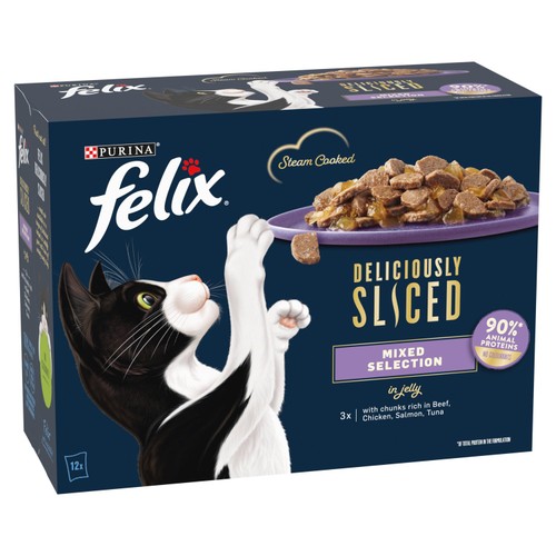 Felix Deliciously Sliced Mixed Selection in Jelly Wet Cat Food  thumbnail 3