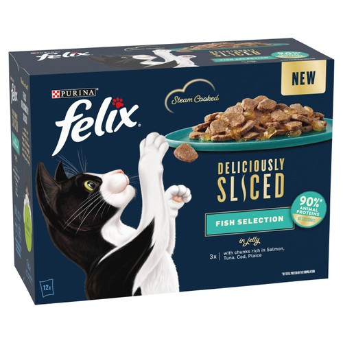 Felix Deliciously Sliced Fish Selection in Jelly Wet Cat Food thumbnail 4