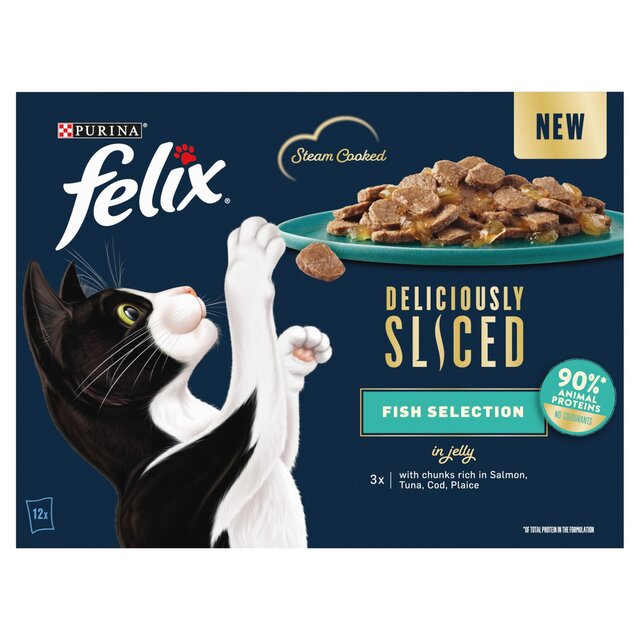 Felix Deliciously Sliced Fish Selection in Jelly Wet Cat Food