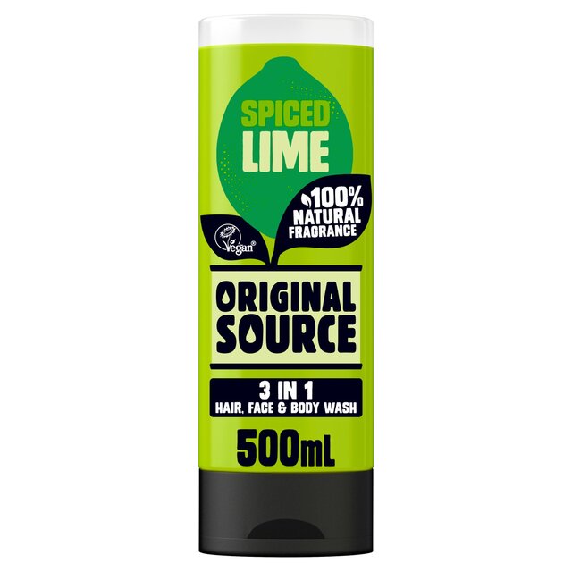 Original Source Spiced Lime 3 in 1 Hair, Face and Body Wash for Men thumbnail 2