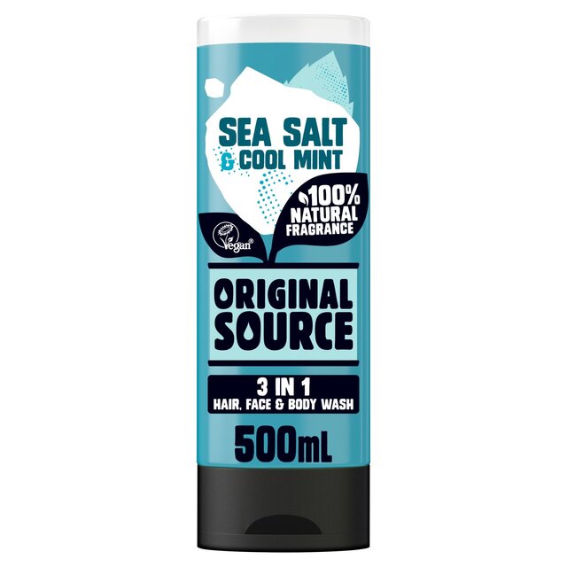 Original Source Sea Salt & Cool Mint 3 in 1 Hair Face and Body Wash for Men thumbnail 2
