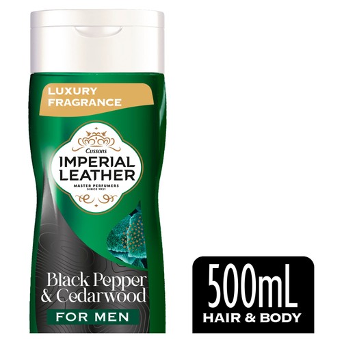 Imperial Leather Black Pepper & Cedarwood 2 in 1 Hair and Body Wash for Men