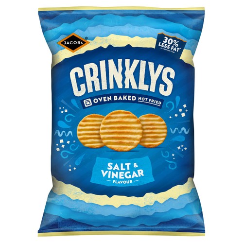 Jacob's Crinklys Salt & Vinegar Snacks Share Bag thumbnail 2