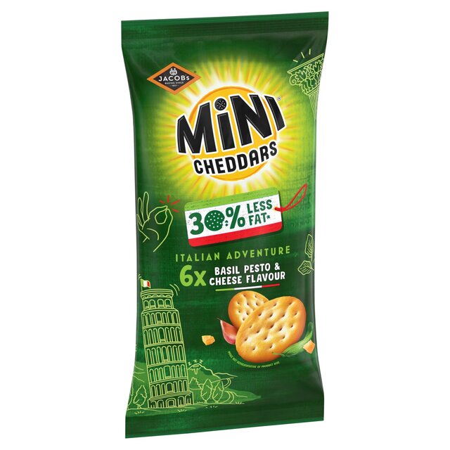 Jacob's Mini Cheddars 30% Less Fat Basil Pesto & Cheese Multipack Snacks thumbnail 3