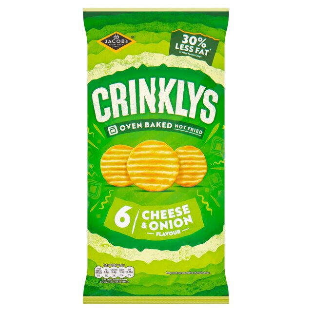 Jacob's Crinklys Cheese & Onion 30% Less Fat Multipack Snacks thumbnail 8
