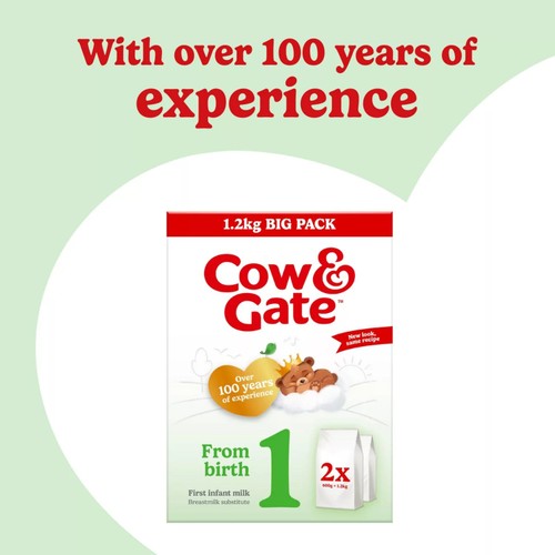 Cow & Gate 1 First Infant Baby Milk Formula Powder from Birth Big Pack thumbnail 2