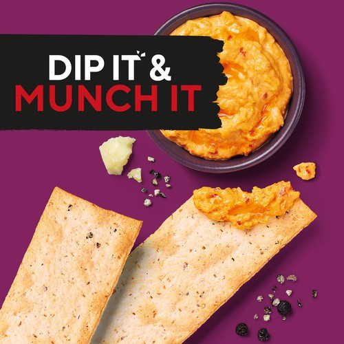 Ryvita Thins Cheddar & Black Pepper Flatbread Crackers thumbnail 8