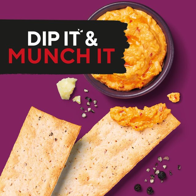 Ryvita Thins Cheddar & Black Pepper Flatbread Crackers thumbnail 8