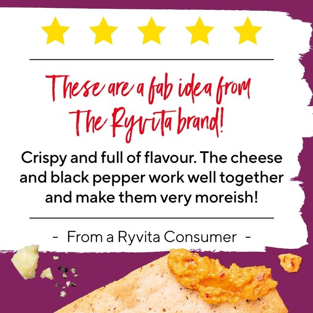Ryvita Thins Cheddar & Black Pepper Flatbread Crackers thumbnail 9