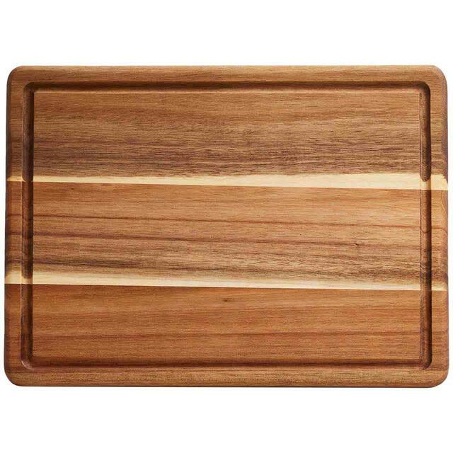M&S Acacia Chopping Board with Silicone Feet Wood