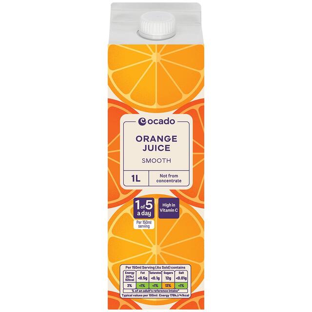 Ocado Orange Juice Smooth Not From Concentrate thumbnail 2