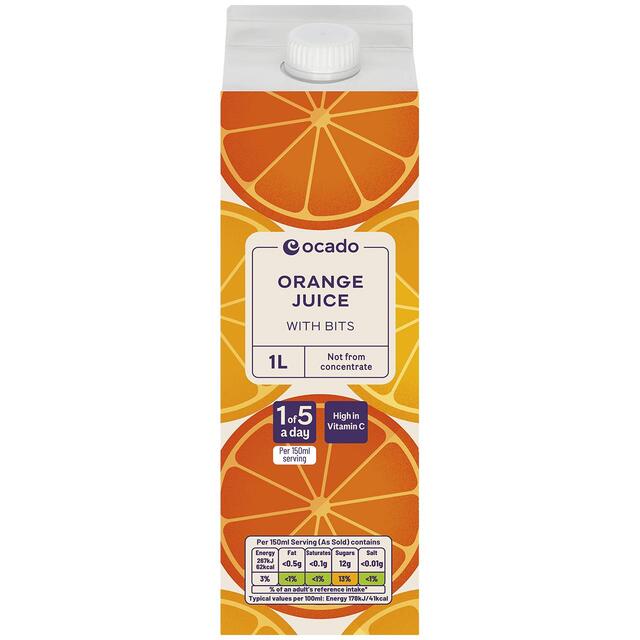 Ocado Orange Juice with Bits Not From Concentrate thumbnail 2