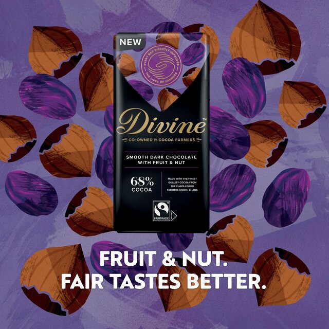 Divine 68% Dark Chocolate with Fruit & Nut thumbnail 3