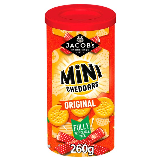 Jacob's Mini Cheddars Original Cheese Baked Snacks Tub
