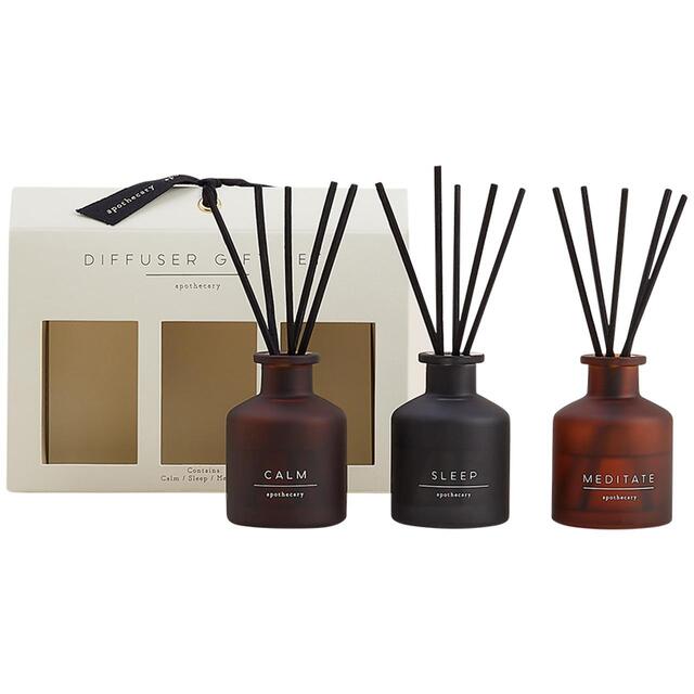 M&S Apothecary Set of 3 Mini Diffusers Gift Set One Size Amber thumbnail 2