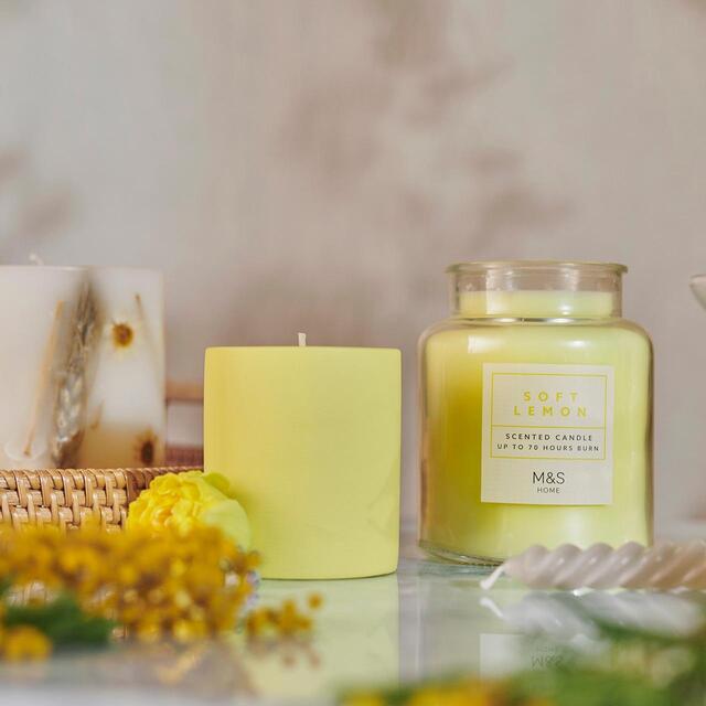 M&S Collection Soft Lemon Jar Candle Yellow thumbnail 2