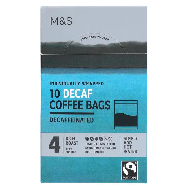 M&S Individually Wrapped Decaffeinated Coffee Bags thumbnail 2