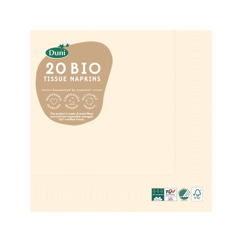 Cream Compostable Paper Napkins thumbnail 2
