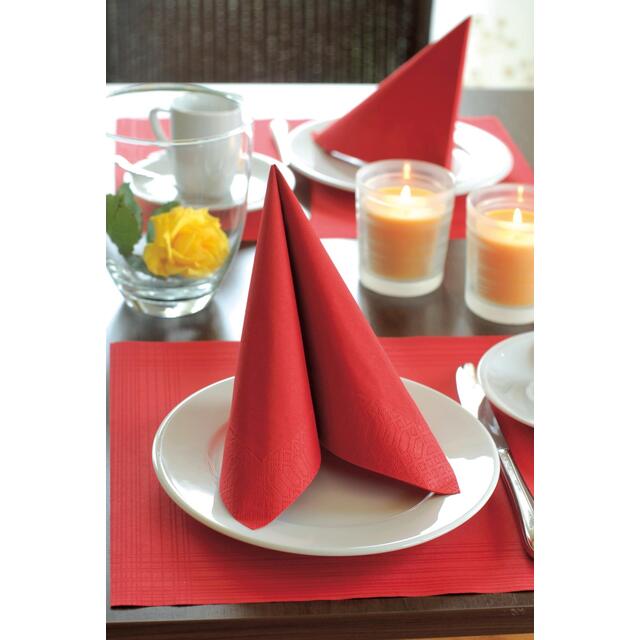 Red Compostable 3 Ply Paper Napkins thumbnail 5