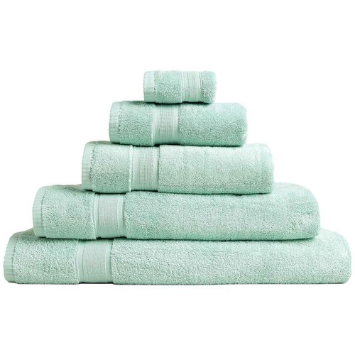 M&S Super Soft Pure Cotton Antibacterial Towel 2pk Face Towels Duck Egg