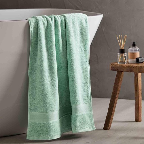 M&S Super Soft Pure Cotton Antibacterial Towel 2pk Face Towels Duck Egg thumbnail 2