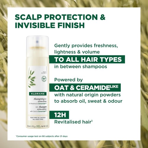 Klorane Extra-Gentle Dry Shampoo - All Hair Types - with Oat & CeramideLIKE thumbnail 3