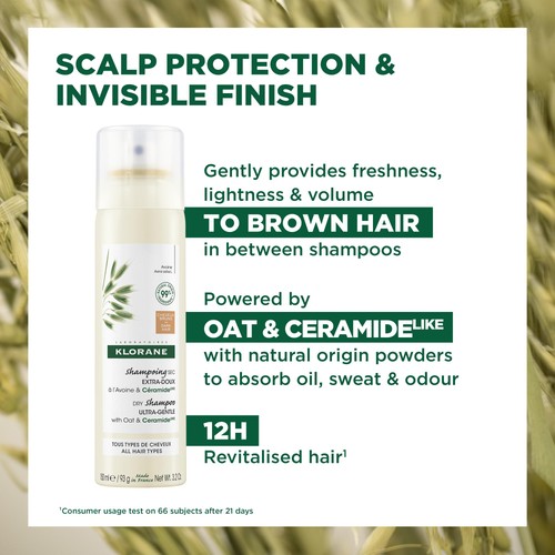 Klorane Extra-Gentle Tinted  Dry Shampoo Oat & CeramideLIKE thumbnail 2