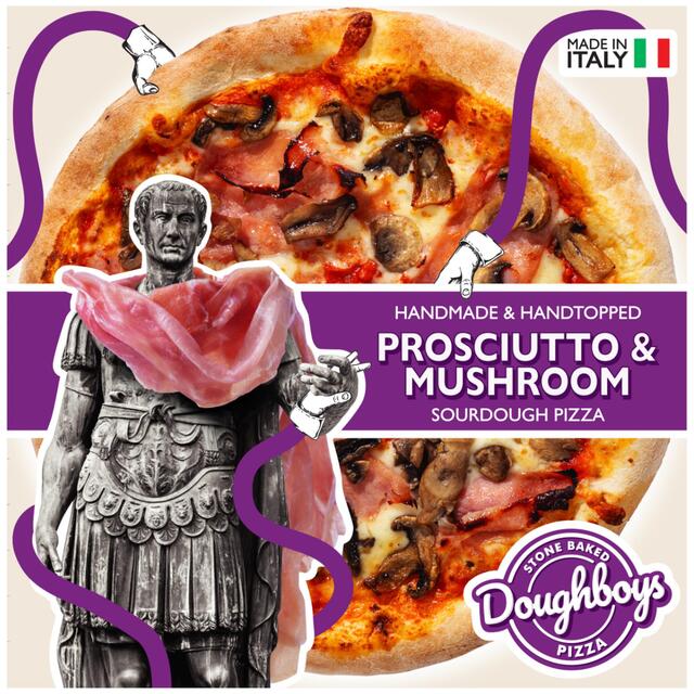 Doughboys Prosciutto & Mushroom Pizza