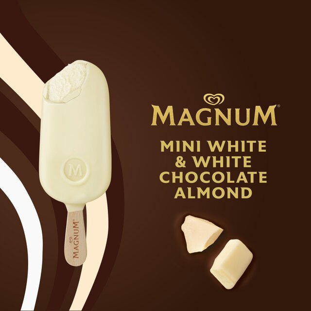 Magnum Mini White Chocolate & White Chocolate Almond Ice Cream Sticks thumbnail 7