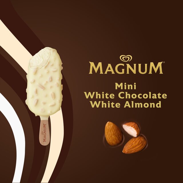 Magnum Mini White Chocolate & White Chocolate Almond Ice Cream Sticks thumbnail 8