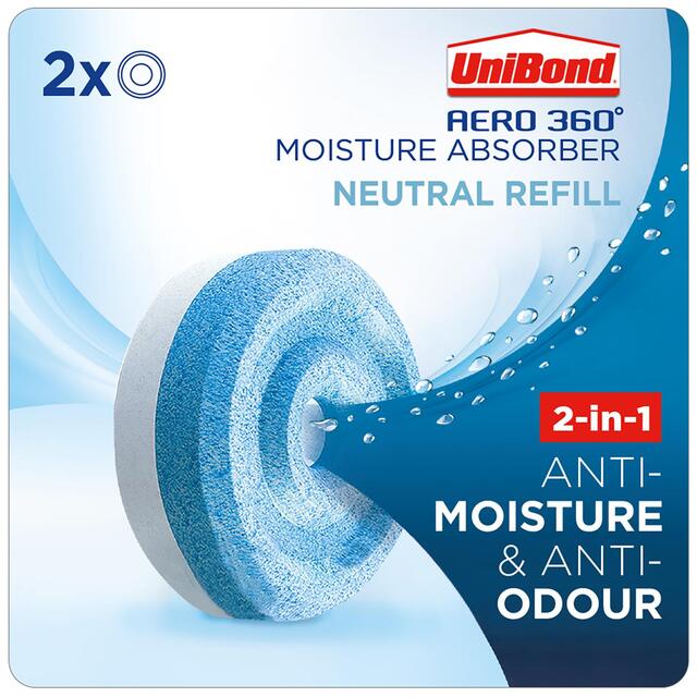 Unibond AERO 360 degree Moisture Absorber Neutral Refill Tab