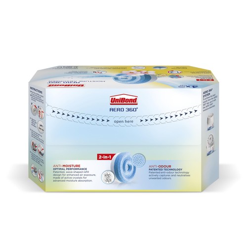 Unibond AERO 360 Moisture Absorber Wildflower Refill Tab thumbnail 2