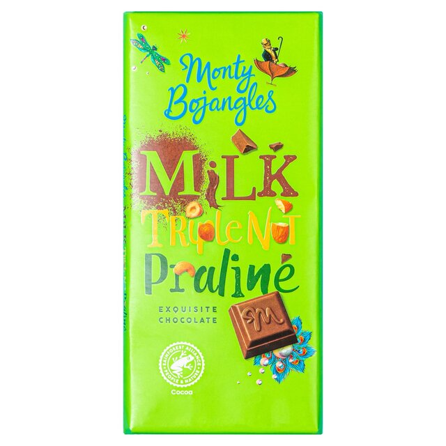 Monty Bojangles Milk Triple nut Praline Chocolate Bar