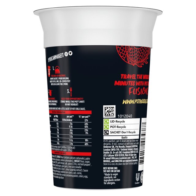 Pot Noodle Fusions Chilli Chicken Instant Snack Noodle thumbnail 3