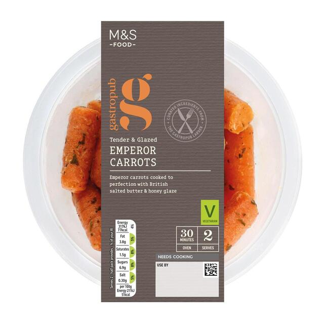M&S Gastropub Sticky & Sweet Emperor Carrots Side thumbnail 2