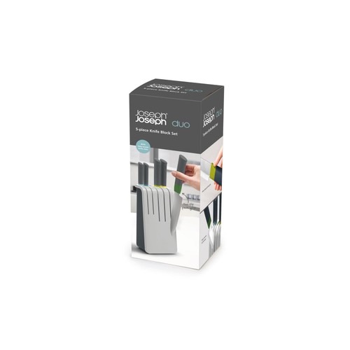 Joseph Joseph Duo 5pc Knife Block Set (Opal) thumbnail 2