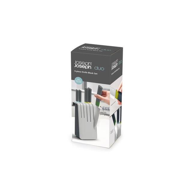 Joseph Joseph Duo 5pc Knife Block Set (Opal) thumbnail 2