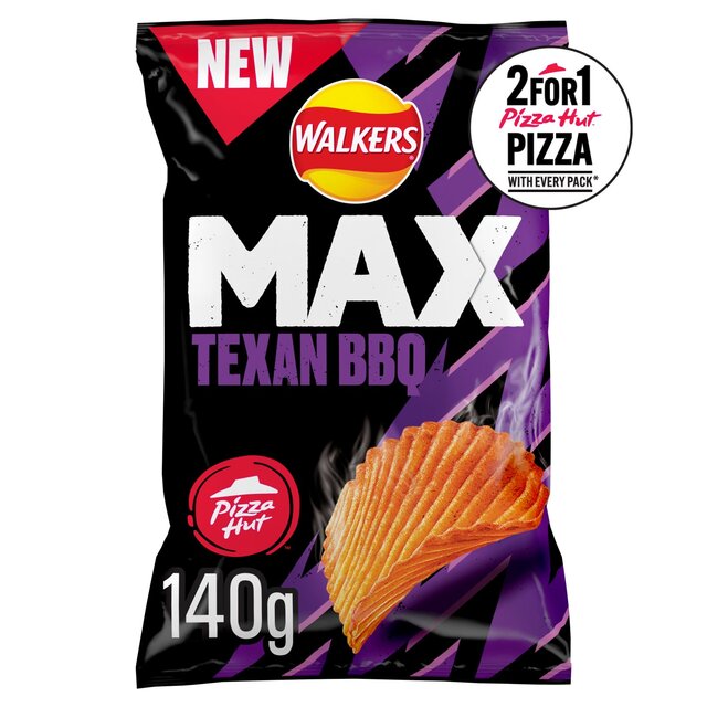 Walkers Max Pizza Hut Texan BBQ Sharing Crisps thumbnail 2