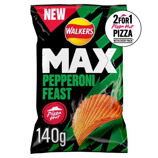 Walkers Max Pizza Hut Pepperoni Feast Sharing Crisps thumbnail 2